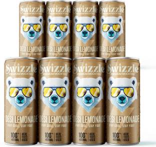 Swizzle Desi Lemonade 250ml (Pack of 8) Shikanji 100% Natural Refreshing Drink Premium Hydration Drink
