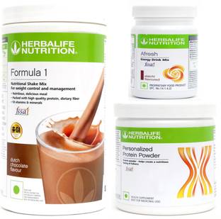 HERBALIFE Weight Loss Combo-Formula 1 Nutritional Mix, Protein Powder& Afresh Energy Drink Nutrition Drink
