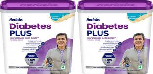 HORLICKS Diabetes Plus Vanilla 1kg Container, Pack of 2 (2 kg) Energy Drink