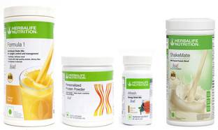 HERBALIFE FORMULA 1 MANGO + PROTIEN POWDER 200g + AFRESH TULSI + SHAKEMATE VANILLA Nutrition Drink
