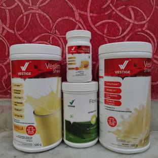 Vestige FORMULA-1 VANILLA SHAKE -FIBER 200GM-ENERGY DRINK GINGER AFRESH-SHAKEMATE Energy Drink