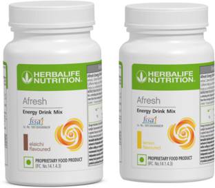 HERBALIFE Afresh Energy Drink Mix Combo Elaichi & Lemon* Energy Drink