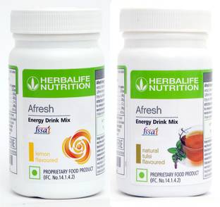 HERBALIFE Afresh Energy Drink - Lemon Flavor & Tulsi Flavor For Weight Loss Energy Drink
