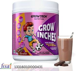 Growtech Grow Inches Daily Nutrition for Kids for Height growth and Weight gain Nutrition Drink