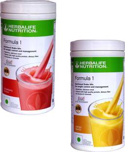 HERBALIFE Weight Loss Combo (Formula1 Nutritional Shake (Strawberry Flavor& Mango) Pack of 2 Nutrition Drink