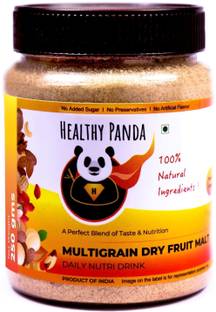 HEALTHY PANDA Organic Sprouted Multigrain Dry fruit Malt / Health Mix or Sattu Mavu - 250 Gram Nutrition Drink