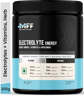 MyFitFuel Electrolyte Energy Hydration Replenishment + Green Tea Ext, Threonine 200 Orange Energy Drink