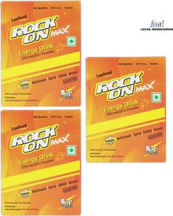 ROCK ON Max Energy Drink Powder | Instant Energy Boost with Caffeine & Electrolytes Energy Drink