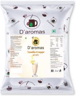 D'aromas Vanilla Frappe Premix Powder 500g | Frappe Premix served with Shakes, Coffee Energy Drink