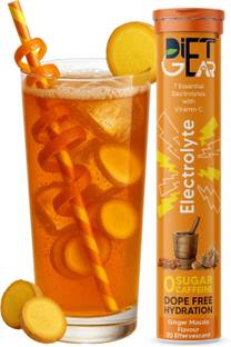 DIET GEAR Electrolytes Effervescent, Zero Sugar, Zero Caffeine, Pre & Post Workout Energy Hydration Drink