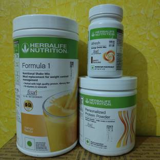 Herbalife Nutrition WEIGHT LOSS COMBO F1 MANGO SHAKE PROTEIN POWDER 200GM AFRESH ELAICHI Nutrition Drink