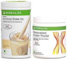 HERBALIFE Formula-1 Vanilla Flavor 500 gm with Personalized Protein 200 gm in pack of 2 Nutrition Drink