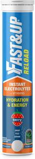 FAST&UP Reload (Electrolytes) for Energy & Hydration Sports Drink, Berry, 20 Tablets Hydration Drink