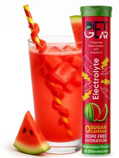 DIET GEAR Electrolytes Effervescent, Zero Sugar, Zero Caffeine, Pre & Post Workout Energy Hydration Drink