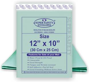 SUPER SAFETY ENVELOPE SUPER SAFETY ENVELOPE 12 x 10 INCH GREEN Envelopes