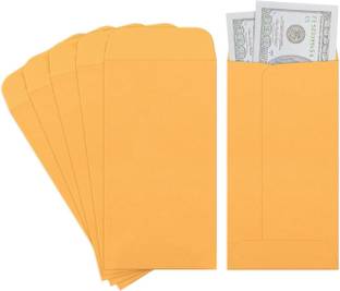 JSMSH Brown Thick Envelope For Office Use, 9x4 Inch (Pack Of 50) Envelopes