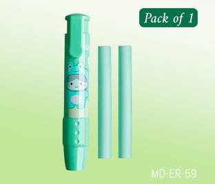 HARDSOSH'S COUTURE Retractable Eraser Stick, Eraser Pen with 2 Pcs Refill Eraser for Kids Eraser