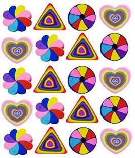 Pvention Return Gift In Bulk For Kids Multishape Rainbow Eraser For Kids School Supplies Non-Toxic Eraser
