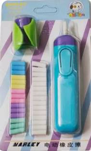 GNSP Electric erasers for Kids with Fan. 30 Refills Non-Toxic Eraser
