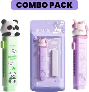 OANGO Unicorn and Panda Cutter Shaped Eraser COMBO Non-Toxic Eraser