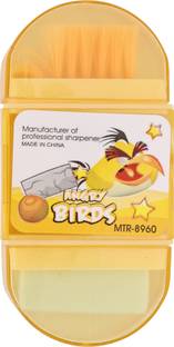 Quickoo 3 in 1 Angry Burds Sharpner with Rubber & Brush - Color May Vary Eraser