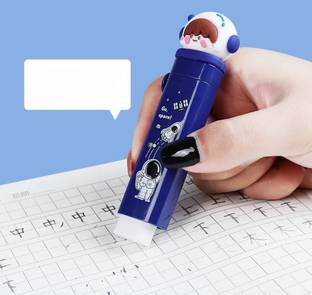 MayaEnterprises Explorer Astronaut Push-Pull Eraser – Refillable, Smudge-Free & Fun for Kids! Non-Toxic Eraser