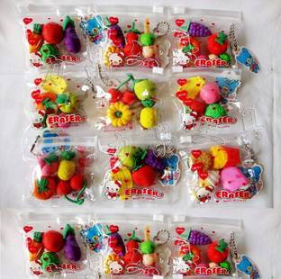 Anayatech Fruit Shape Eraser - 12 Non-Toxic Eraser