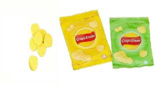 BREEPREE Crisps Potato Chip Eraser Pack of 2( 8 Pcs) Non-Toxic Eraser