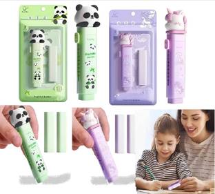 AWEJOY Cute Panda & Unicorn Eraser Set for Kids - Fancy Stationery & Birthday Gift Non-Toxic Eraser