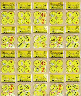 Furnish Marts Lovely yellow Erasers Rubber Birthday Return Gifts for Kids - Pack of 80 Pcs Non-Toxic Eraser