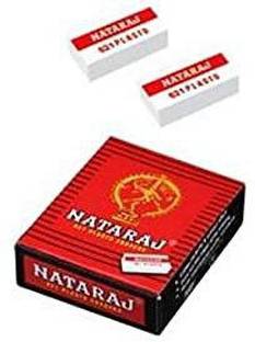 ILT (Pack of 40) 1Inches Nataraj 621 Plasto Eraser, Natraj Eraser, Non Dust Erasers, Non-Toxic Eraser