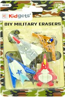 kidgets KD100-DIY MILITARY ERASERS Non-Toxic Eraser