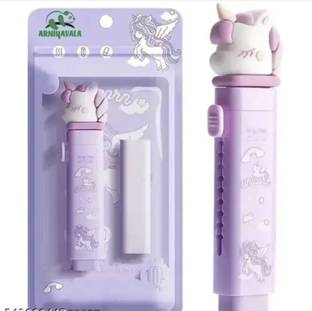 ydmart UNICORN PURPLE ERASER PUSH-PULL RUBBER ERASER FOR SCHOOL STUDENT Non-Toxic Eraser
