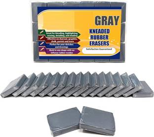 बी एम रिटेल 18 Pcs Kneadable Erasers, Moldable Eraser, Art Erasers for Drawing Art इरेज़र