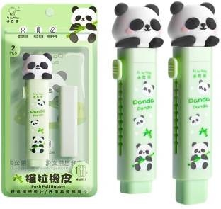 Samvardhan Eraser for Kids Panda Cutter Shaped Eraser Set for Kids, Stationary Set Non-Toxic Eraser