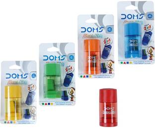 DOMS ErasNer Eraser + Sharpner Blister Pack Non-Toxic Eraser
