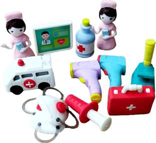 TECHNOCHITRA Unique Doctor Playset for kids Non-Toxic Eraser