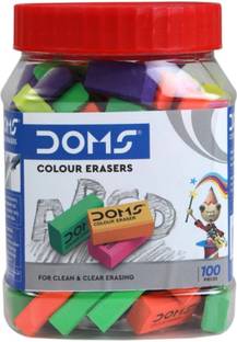 DOMS COLOUR ERASERS-100 Non-Toxic Eraser