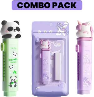OANGO Unicorn and Panda Cutter Shaped Eraser COMBO Non-Toxic Eraser