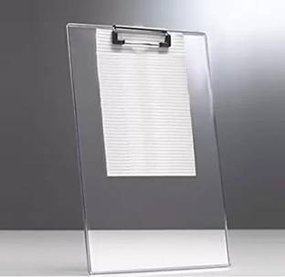 rj group Paper clipboard Writing pad, exam Board for Kids/Students, Transparent exam pad