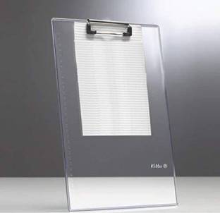 Dacto2pick Crystal Clear Exam Writing Pad Boost Focus and Confidence Transparent Clipboard