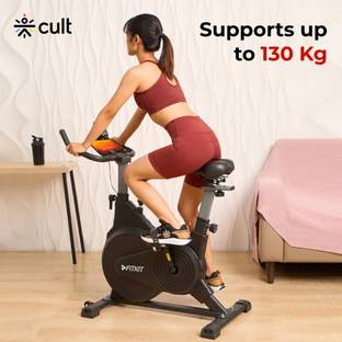 FITKIT by Cult FK7003 SpinBike | 8Kg Flywheel | Max Weight: 130kg | Spinner Exercise Bike