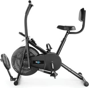 Smile Fitness Air Bike Fitness Exercise Moving Handles Exercise bike with back rest and twister Dual-Action Stationary Exercise Bike