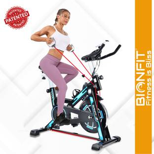 BIONFIT 6KG Night Fury Pro Spin Cycle with Calorie & Pulse Rate Sensor Indoor Cycles Exercise Bike