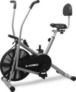KOBO Air Bike Exercise Cycle For Home 120 Kg User Weight | Exercise Bike For Home Gym Dual-Action Stationary Exercise Bike