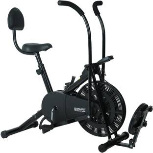 BIONFIT | Air Bike Exercise Cycle For Home | With Twister & Back Support | Moving Handle Dual-Action Stationary Exercise Bike
