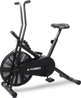 KOBO Air Bike Exercise Cycle For Home 120 Kg User Weight | Exercise Bike For Home Gym Dual-Action Stationary Exercise Bike