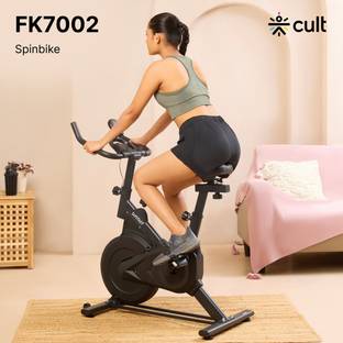फिटकिट by Cult FK7002 Spin Bike | 6Kg Flywheel | Max Weight:120 kg अपराइट स्टेशनरी एक्सरसाइज बाइक