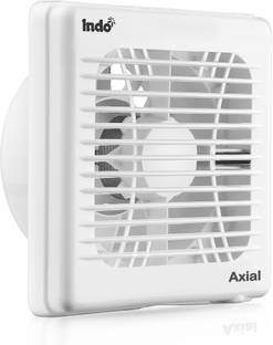 Indo Ventilation Fan for Kitchen & Bathroom, 150mm 6 Inch Axial Fan with Louver 15 cm Exhaust Fan