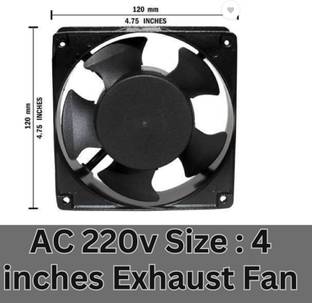 TechSupreme AC 220v Size 4.75 | Dust Protection | Kitchen Use | Bathroom Use 110 mm Exhaust Fan